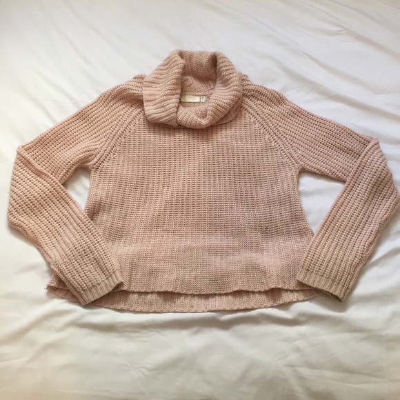 Baby light pink turtleneck knit long sleeve sweate - Picture 6 of 8
